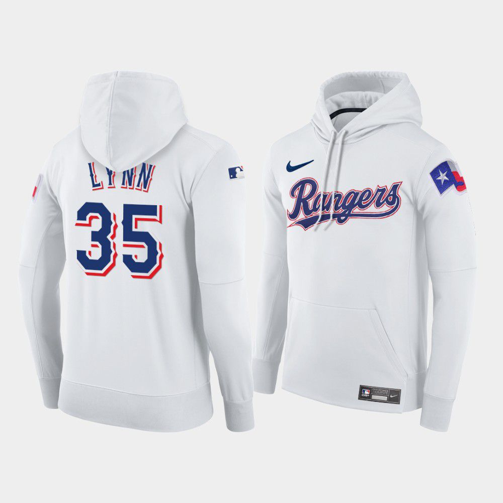 Men Texas Rangers #35 Lynn white home hoodie 2021 MLB Nike Jerseys->texas rangers->MLB Jersey